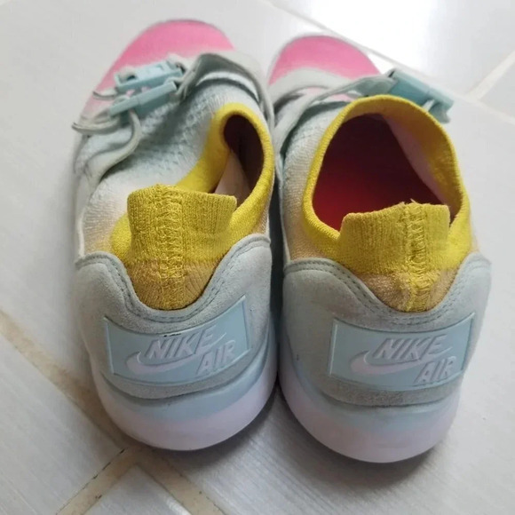 Nike Air Sockracer Flyknit White/Glacier Blue-Racer Pink 8 - Picture 4 of 12